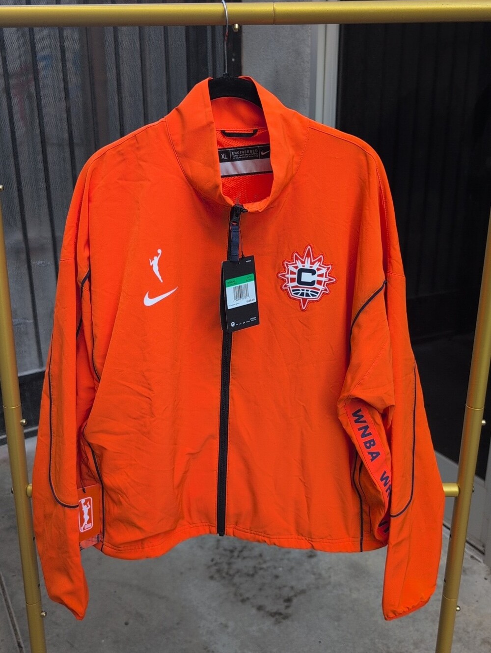 Women's Nike WNBA Connecticut Sun full-zip warm-up game jacket Size XL Tall NWT